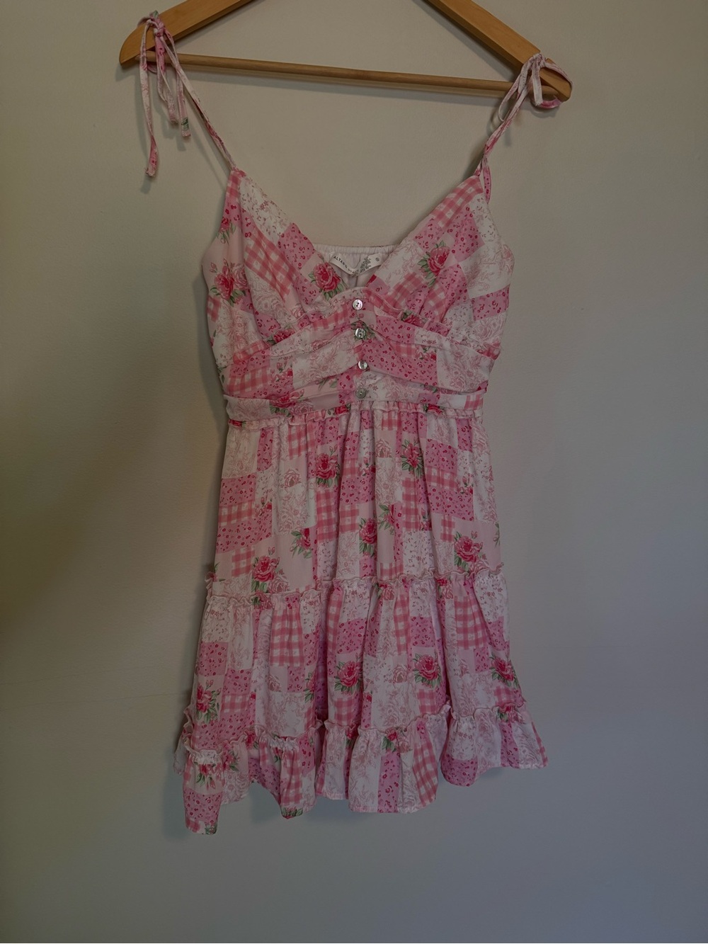 Altar’d State pink patchwork dress